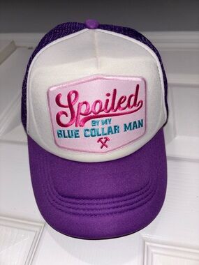 Spoiled Blue Collar Man husband Trucker Hat boyfriend humor sweet gifts travel